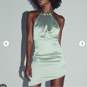 princess polly nightlife mini dress green - Size 2